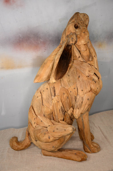 Driftwood Hare Sculpture
